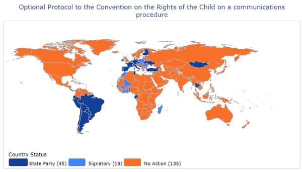 Pays ayant ratifié la possibilité pour un enfant de saisir le Comité des droits de l'enfant de l'ONU, s'il estime que leurs droits sont bafoués Pays ayant ratifié la possibilité pour un enfant de saisir le Comité des droits de l'enfant de l'ONU, s'il estime que leurs droits sont bafoués