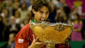 Rafael Nadal avec la Coupe Davis en 2009