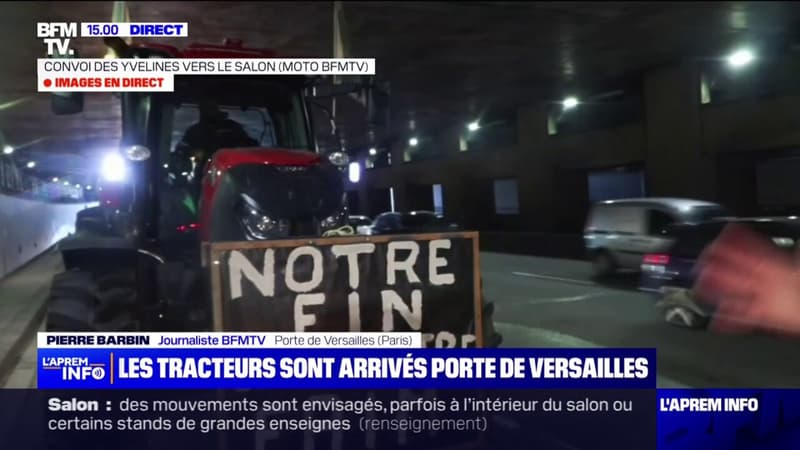 Colère des agriculteurs: le convoi de tracteurs parti des Yvelines est arrivé sur le périphérique parisien