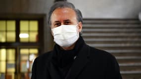 Arrivée de Georges Tron pour son procès en appel devant la cour d'assises de Paris, le 25 janvier  2021