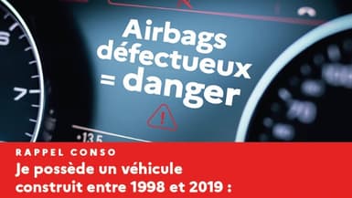 L'affiche de la campagne d'information lancée en ce début 2025 par le ministère des Transports concernant les airbags Takata chez une vingtaine de constructeurs.