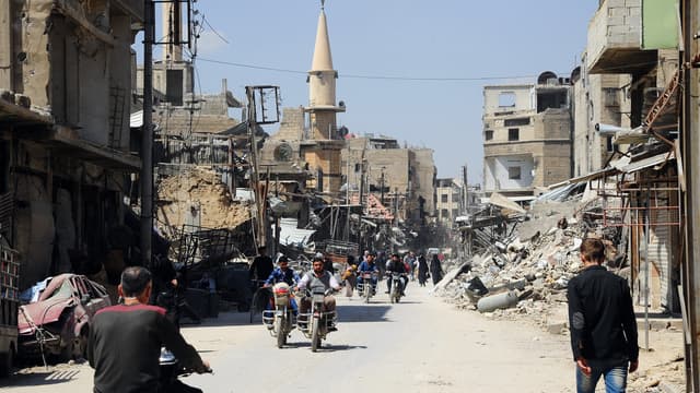 La ville de Douma, dans la Ghouta orientale, où l'attaque chimique présumée se serait produite le 7 avril.