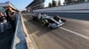 La Mercedes de Lewis Hamilton lors des essais hivernaux de Formule 1, à Barcelone le 20 décembre 2020