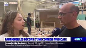 Des lycéens fabriquent les décors d'une comédie musicale au Dôme de Marseille