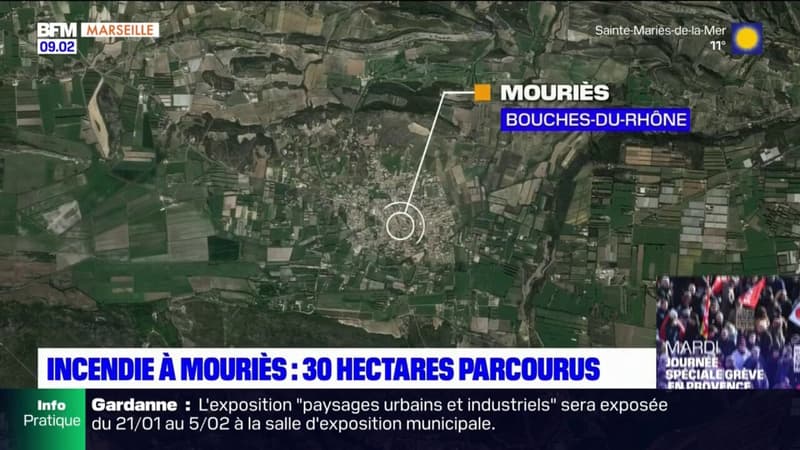 Incendie à Mouriès: 30 hectares parcourus par les flammes