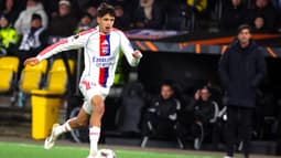 Le milieu de terrain de l'OL Khalis Merah, 22 janvier 2026