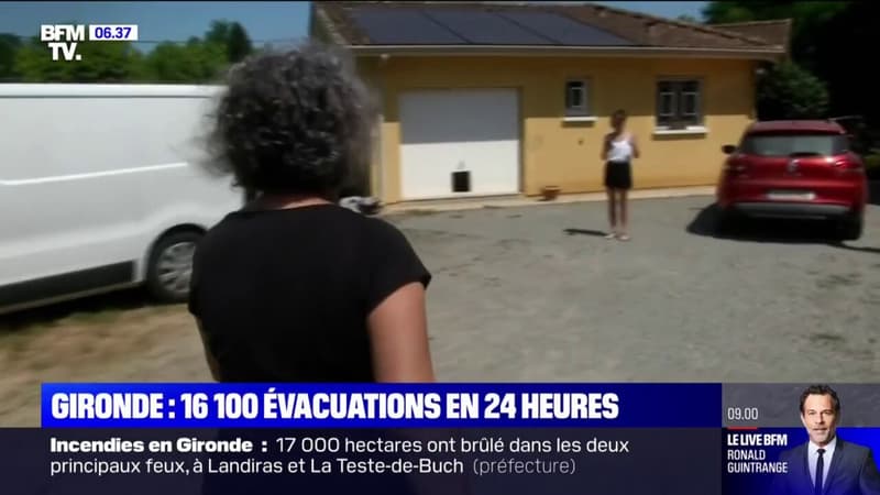 Incendies en Gironde: les évacuations déchirantes des habitants