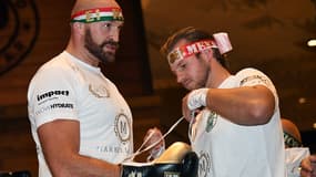 Tyson Fury et son coach Ben Davison