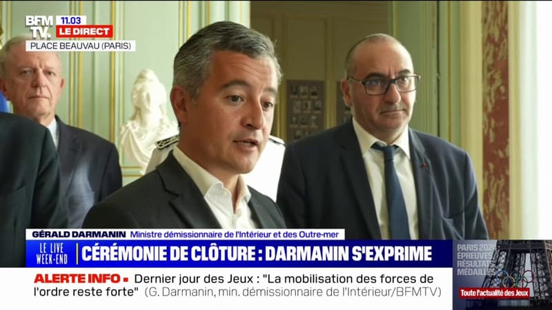 Gérald Darmanin (ministre démissionnaire de l'Intérieur): 