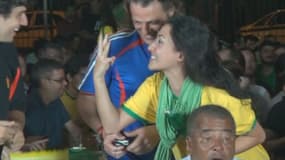 Supporters brésiliens et français à Rio de Janeiro