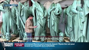 Des statues des apôtres et évangélistes ont été retirées pour être restaurées quelques jours avant l'incendie de Notre-Dame