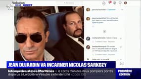 Les premières images de Jean Dujardin en Nicolas Sarkozy dans "Présidents", le prochain film d'Anne Fontaine