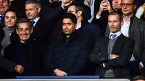 Nasser Al-Khelaïfi à côté d'Aleksander Ceferin, le patron de l'UEFA