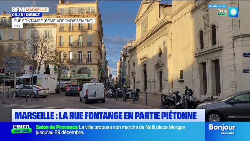 Marseille: la place Notre-Dame-du-Mont agrandie grâce à la piétonisation de la rue Fontange