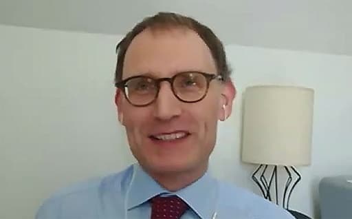 Capture d'écran du professeur Neil Ferguson de l'Imperial College de Londres le 13 mai 2020 Capture d'écran du professeur Neil Ferguson de l'Imperial College de Londres le 13 mai 2020