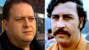 Pablo Escobar Junior à gauche et Pablo Escobar à droite