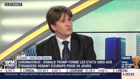 Jean Eric Branaa (maître de conférences) : Donald Trump ferme les Etats-Unis aux étrangers venant d'europe pour 30 jours à cause du coronavirus - 12/03