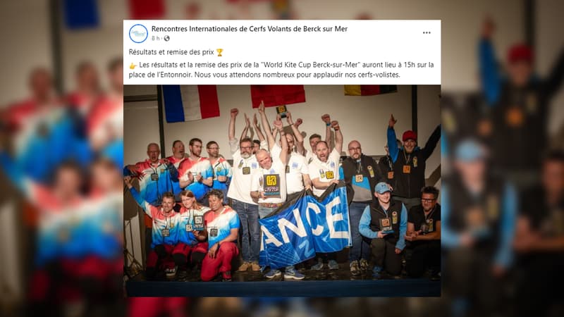 Berck-sur-Mer: la France sacrée championne du monde de cerf-volant acrobatique