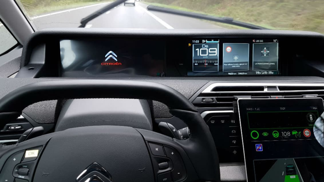 L'intérieur du prototype de C4 Picasso autonome L'intérieur du prototype de C4 Picasso autonome