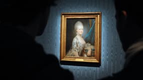 Un portrait de la reine Marie-Antoinette par Joseph Ducreux (1769), exposé à Paris