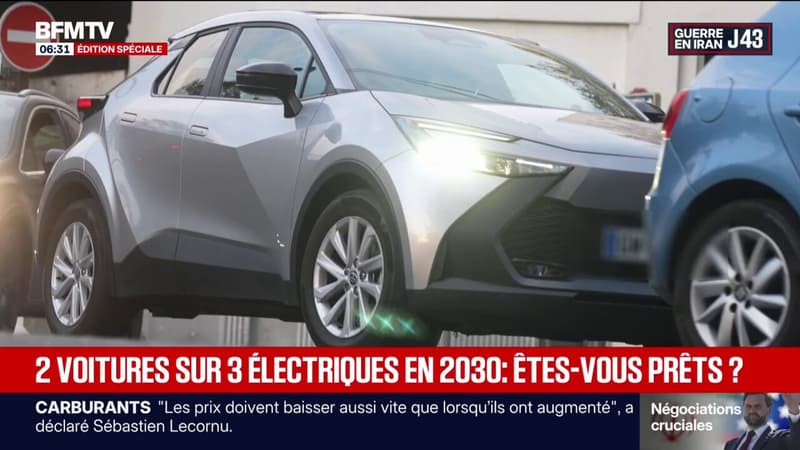 Deux voitures sur trois électriques en 2030: les Français sont-ils prêts à sauter le pas?