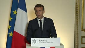 Emmanuel Macron à Epernay. 