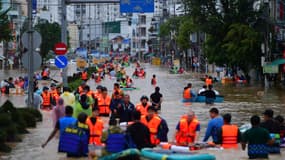 Les inondations à Nha Trang, dans le province de Khanh Hoa au Vietnam, le 20 novembre 2025