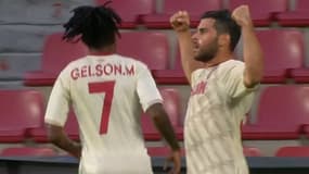 Gelson Martins et Kevin Volland, à Prague le 3 août 2021