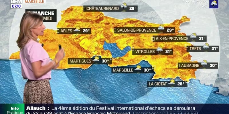 Météo Bouches-du-Rhône: un dimanche nuageux accompagné de quelques averses orageuses, 30°C à Marseille, 31°C à Trets
