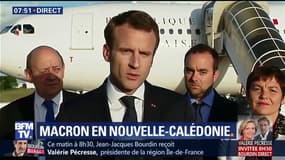 En Nouvelle-Calédonie, Emmanuel Macron salue une "histoire commune" avec "des moments parfois douloureux"
