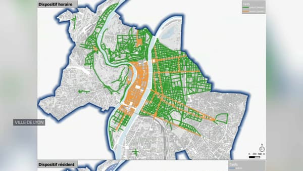 Carte du stationnement gratuit à Lyon en août Carte du stationnement gratuit à Lyon en août