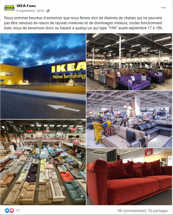 Ikea ne donne pas au hasard des produits sur Facebook