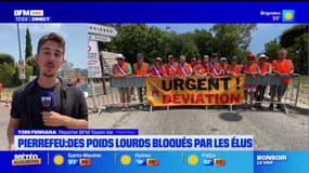 Pierrefeu-du-Var: des poids lourds bloqués par les élus