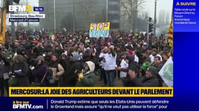 Mercosur: cris de joie des agriculteurs devant le Parlement européen après le vote