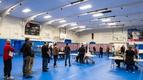 Une file d'attente pour voter à Concord, dans le New Hampshire, le 5 novembre 2024