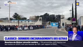 J-1 avant le Classico: plus de 200 supporters de l'OM rassemblés devant la Commanderie