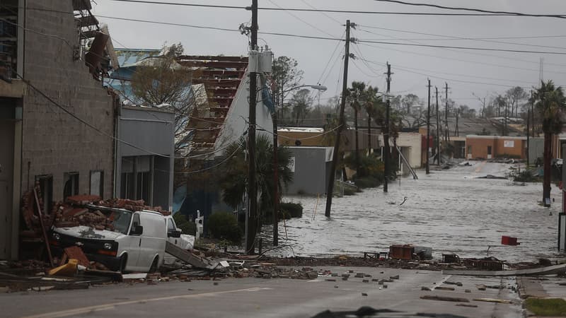 Panama City, en Floride, après le passage de l'ouragan Michael, le 10 octobre 2018.