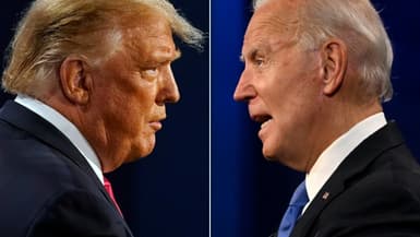 Donald Trump et Joe Biden durant leur dernier débat le 22 octobre 2020