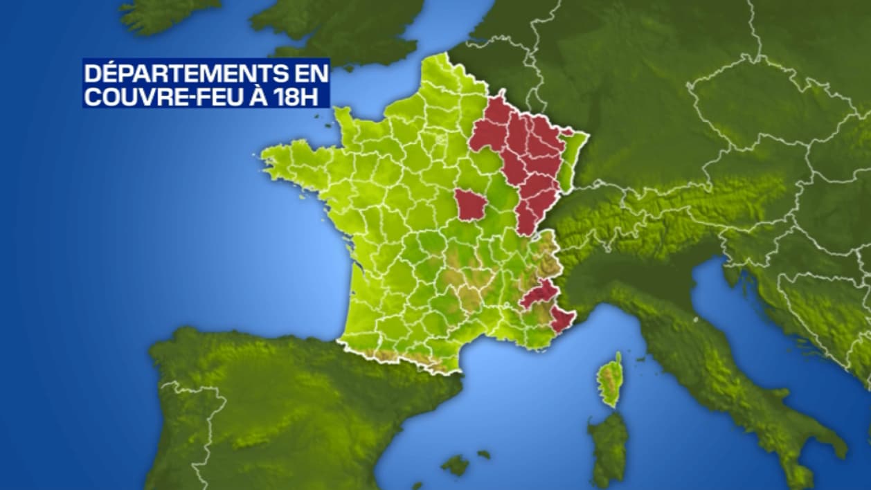 Couvre-feu dès 18h: voici la liste des 15 départements concernés dès samedi
