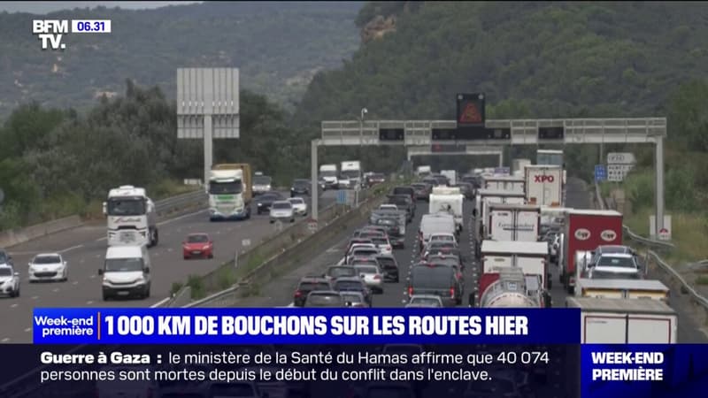 Retour de vacances: 1.000 km de bouchons enregistrés sur les routes ce samedi