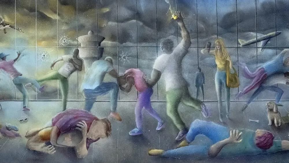 Tableau "La Bataille d’Orly" de Guillaume Cagniard.