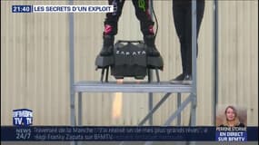 La veille de son exploit, Franky Zapata a connu des difficultés pour faire fonctionner son Flyboard