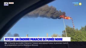 Feyzin: un énorme panache de fumée noire à la raffinerie après une coupure de courant
