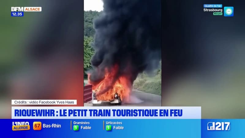 Haut-Rhin: le petit train de Riquewihr touché par un incendie, aucune victime n'est à déplorer