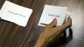 Bulletin de vote pour Samia Ghali, lors du 1er tour des primaires socialistes à Marseille, ce dimanche.