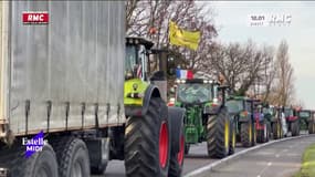 Agriculteurs : Un convoi, parti de Agen, direction le marché de Rungis