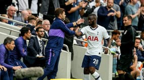 Mauricio Pochettino et Tanguy Ndombele, lors de leur seule aventure commune, avec Tottenham