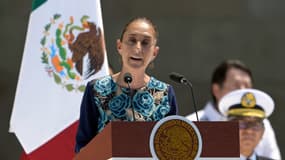 La présidente du Mexique, Claudia Sheinbaum, le 9 mars 2025 à Mexico City (photo d'illustration).