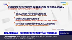Draguignan: un exercice de sécurité a lieu ce vendredi matin au tribunal