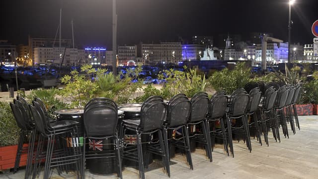 Terrasse fermée à Marseille.